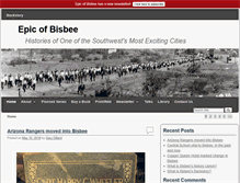 Tablet Screenshot of epicofbisbee.com